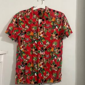 Mens Hawaiian Disney button up